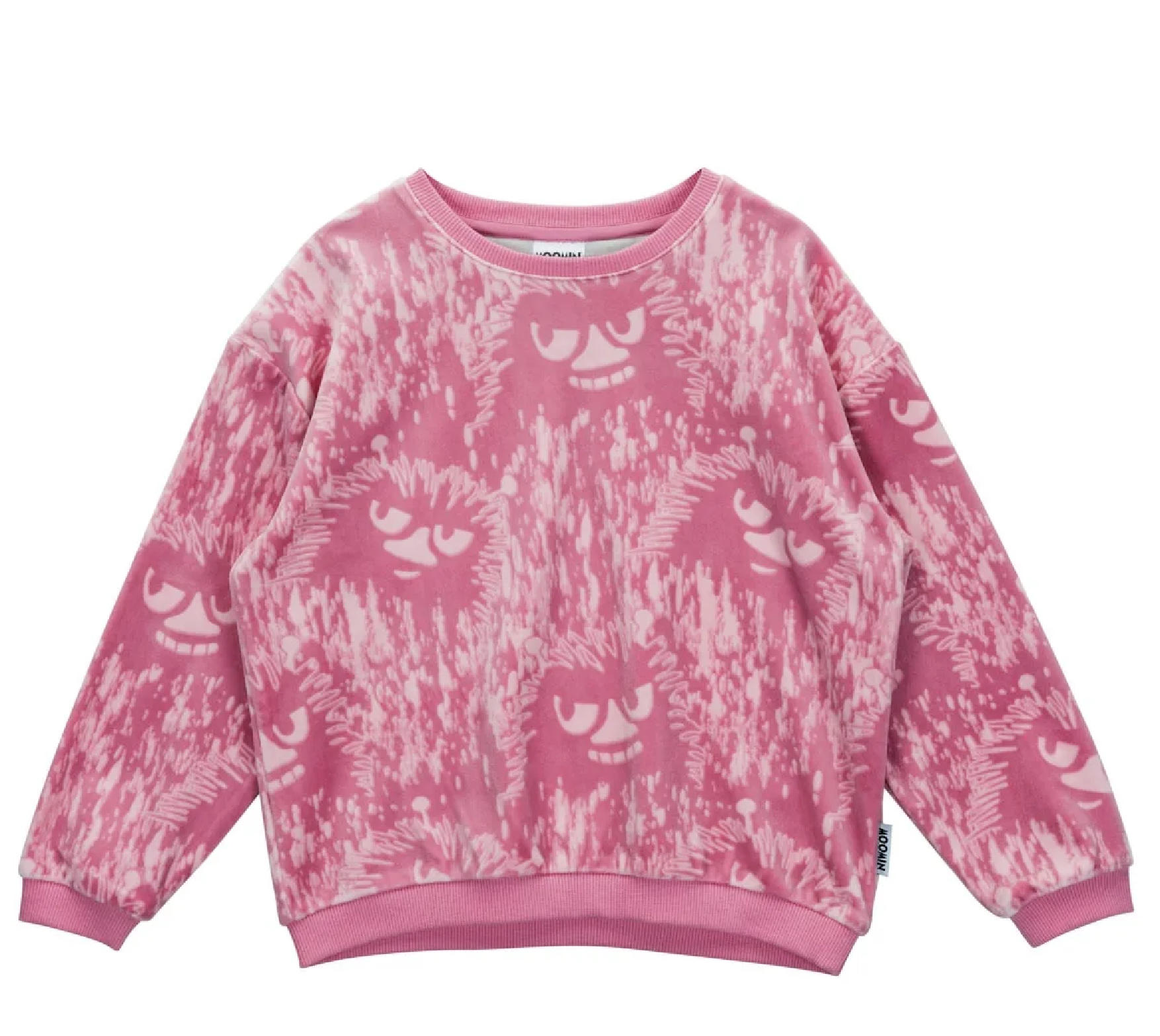 Mumin Barn Velourtröja - Flin Rosa
