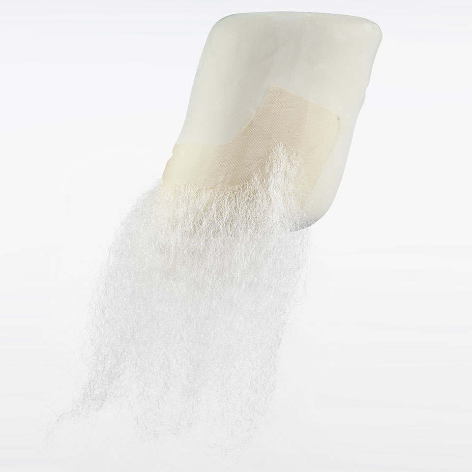 Skägg 9250 WHITE 20 cm (ofriserad) - Kryolan - 3