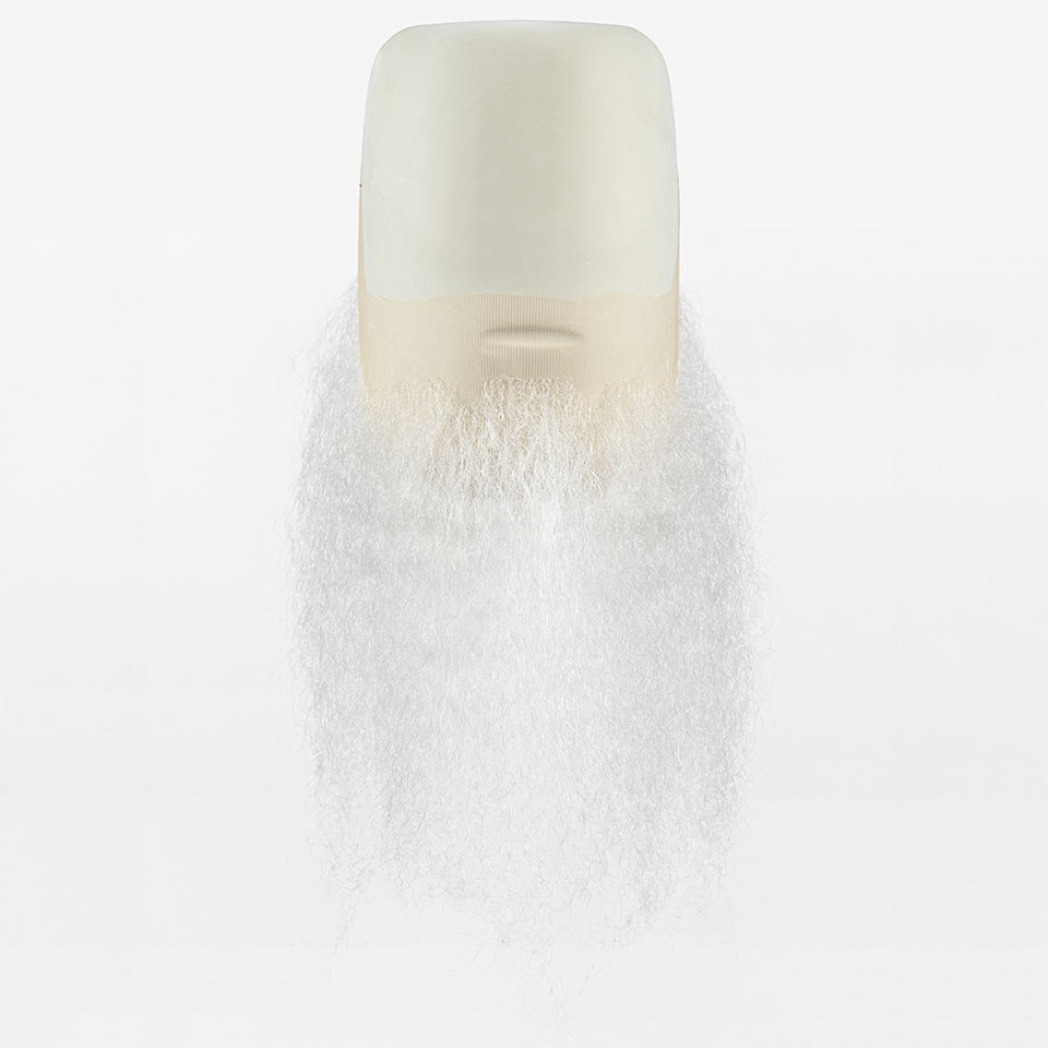 Skägg 9250 WHITE 20 cm (ofriserad) - Kryolan