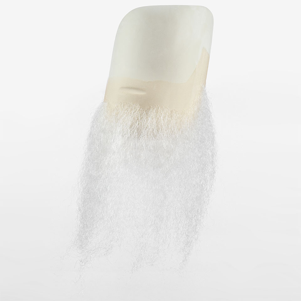 Skägg 9250 WHITE 20 cm (ofriserad) - Kryolan - 2