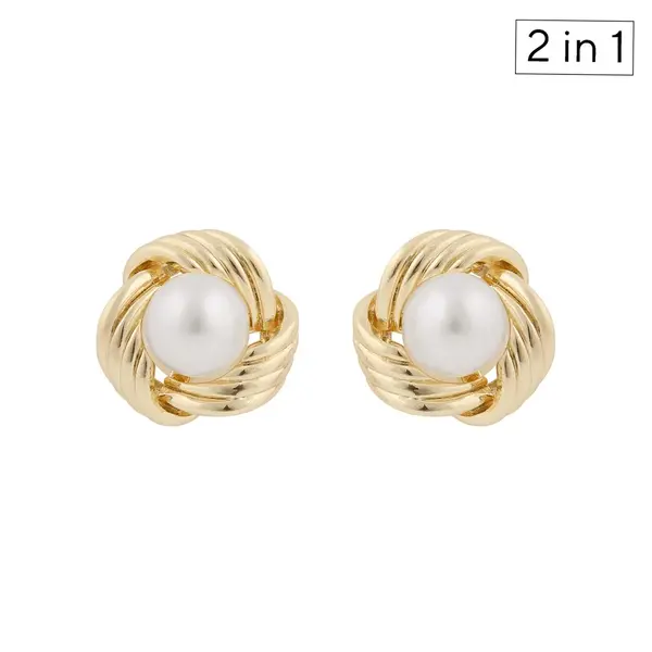 Snö Of Sweden Soao Pearl Knot Ear Gold/White