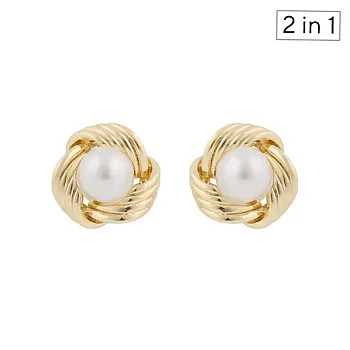 Snö Of Sweden Soao Pearl Knot Ear Gold/White