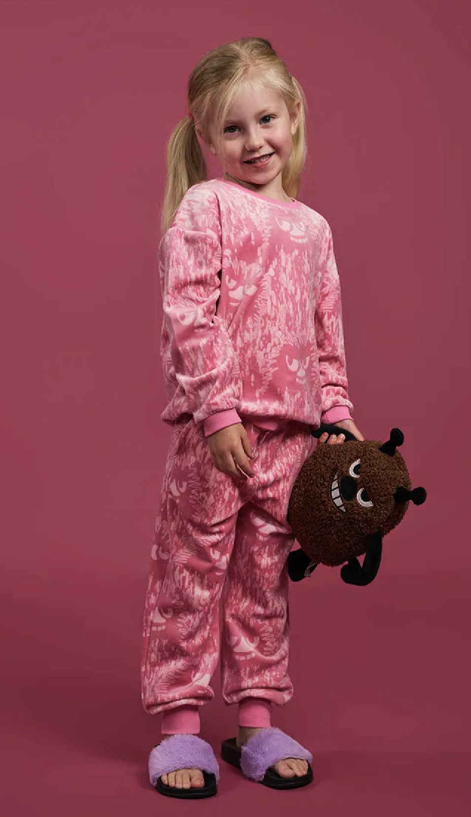 Moomin Child Velour Pants - Flin Pink - 2