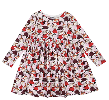 Moomin Child Dress - Shadow Play Red