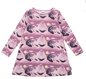 Moomin Child Dress - Night Sky Pink