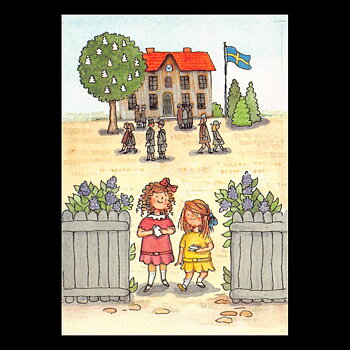 Rut-Emma Skolavslutning Nr: 2 - Karin Stiernholm Ræder - Vykort A6 - 415