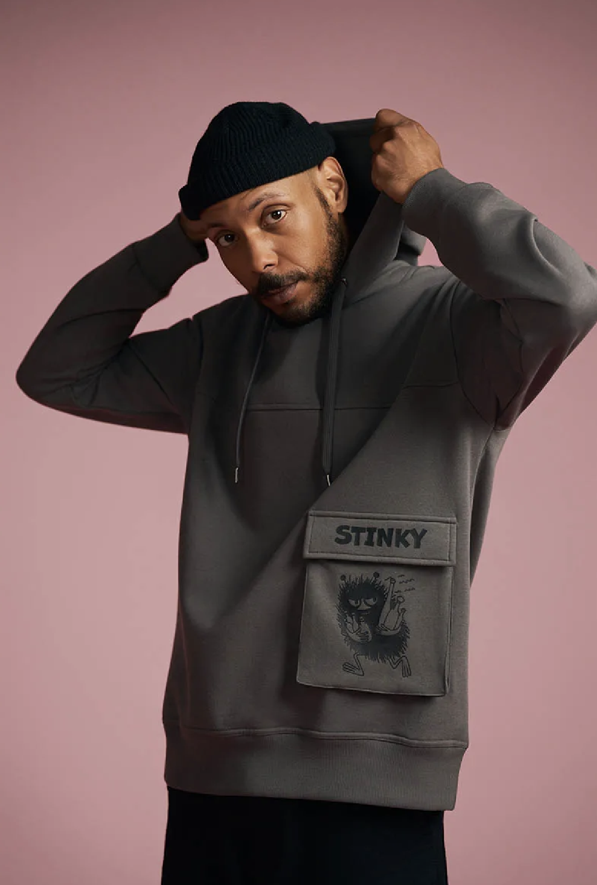 Moomin Men's Hoodie - Stinky Dark Gray - 2
