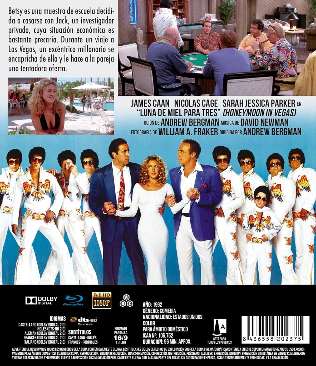 Honeymoon In Vegas (ej svensk text) (Blu-ray) - 2