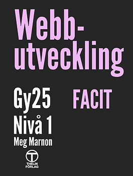Webbutveckling Gy25 nivå 1 - Facit