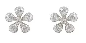Snö Of Sweden Brittany Flower Ear Silver/Clear