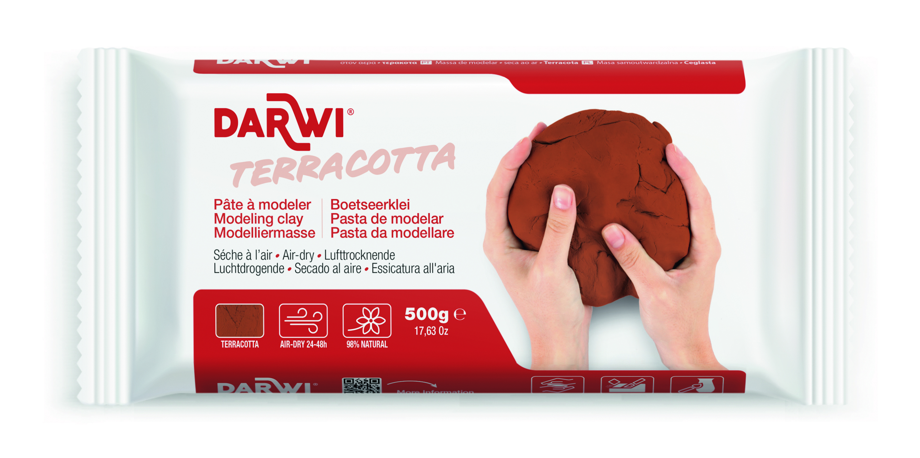 Darwi Terracotta Självtorkande Modellera – 500 g