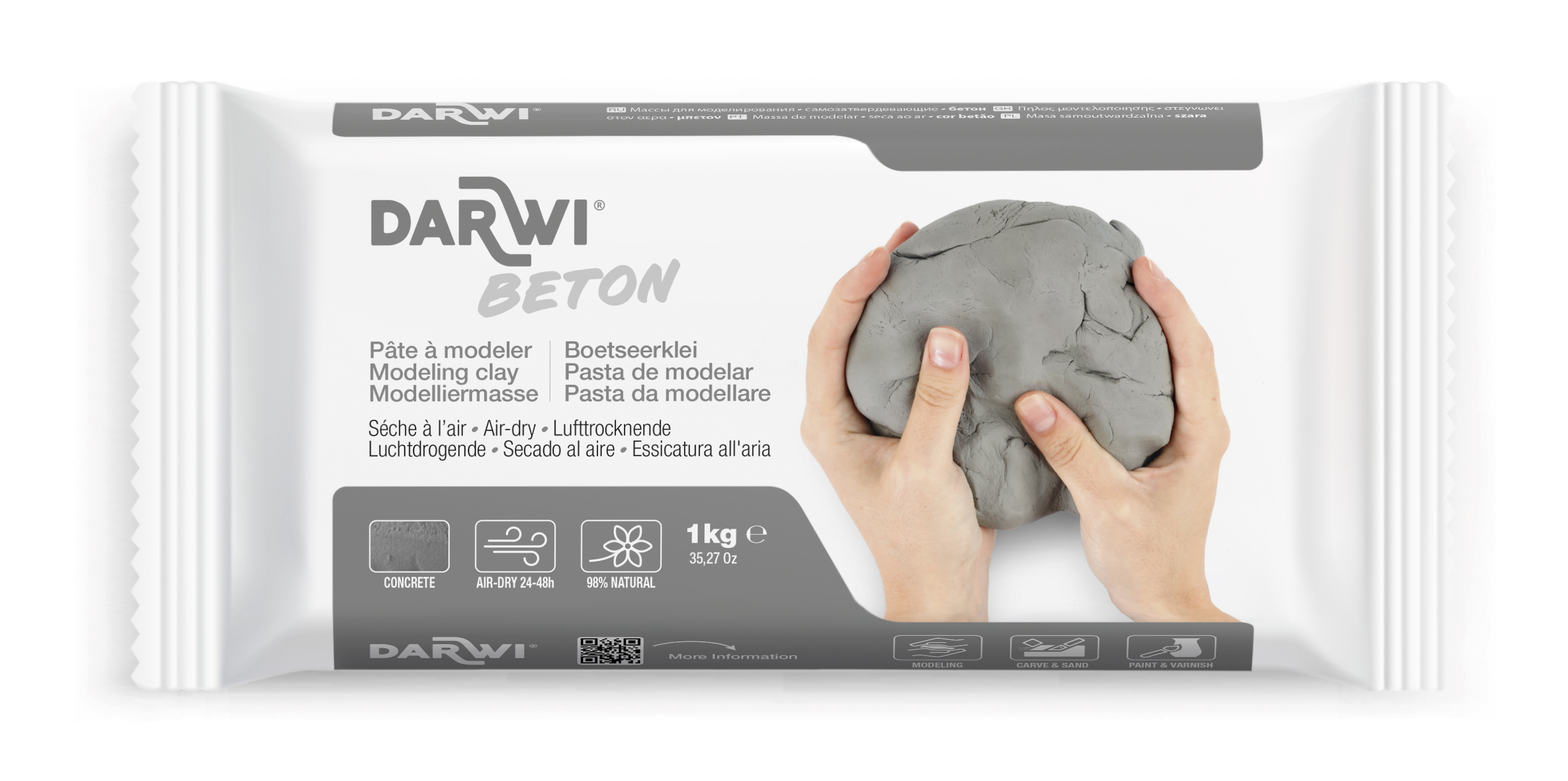 Darwi Beton Lufttorkande Lera 1 kg