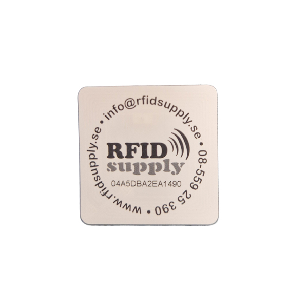 Självhäftande RFID-tag, Ntag216, skärmad,UID, 35*35mm, 5-pack