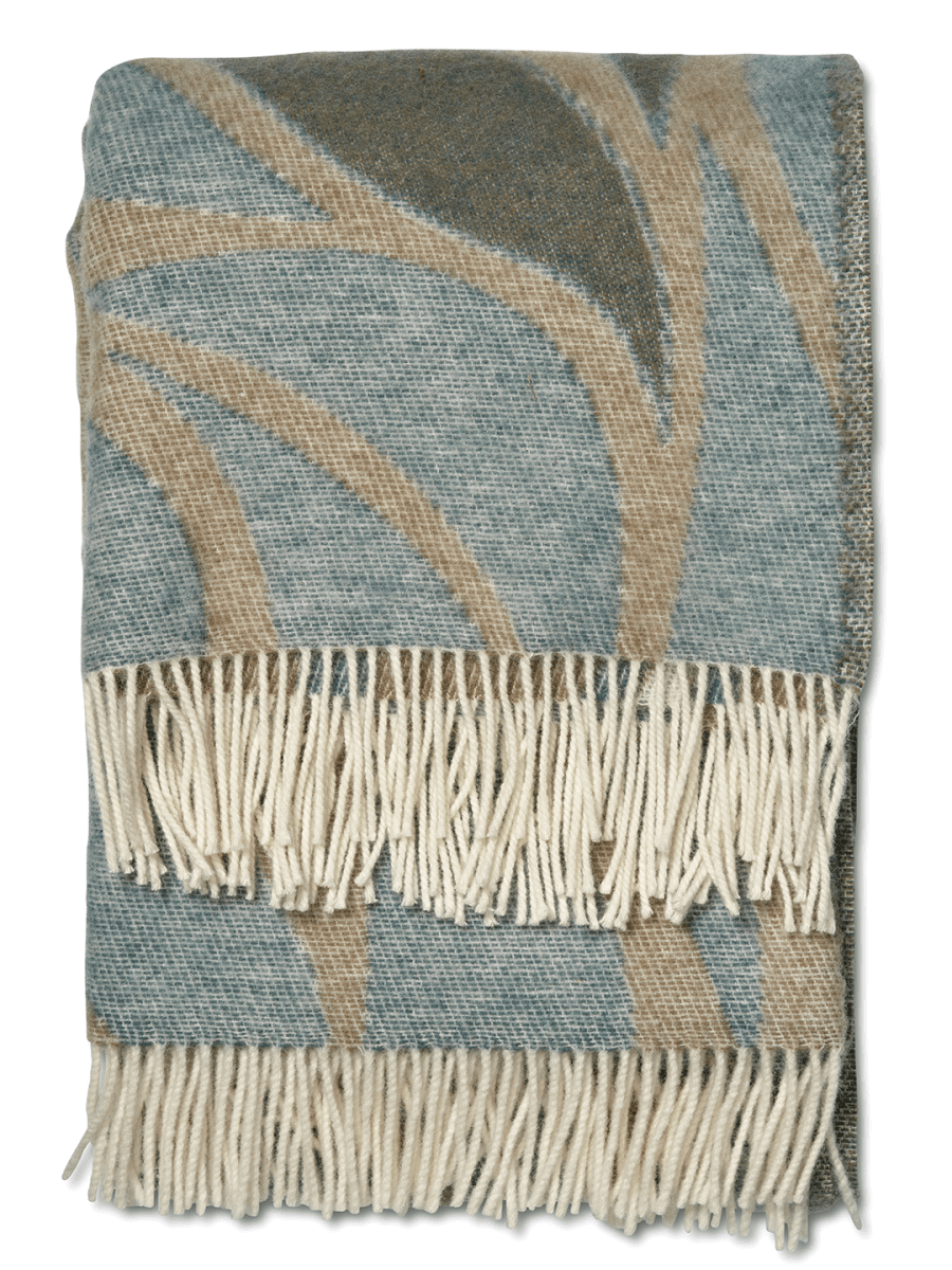 Pläd Leaf Teal 130X170cm - 3