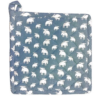 Pot holder Moz Recycled cotton, blue/white