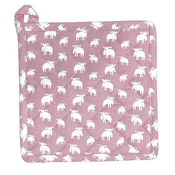 Pot holder Moz Recycled cotton, pink/white