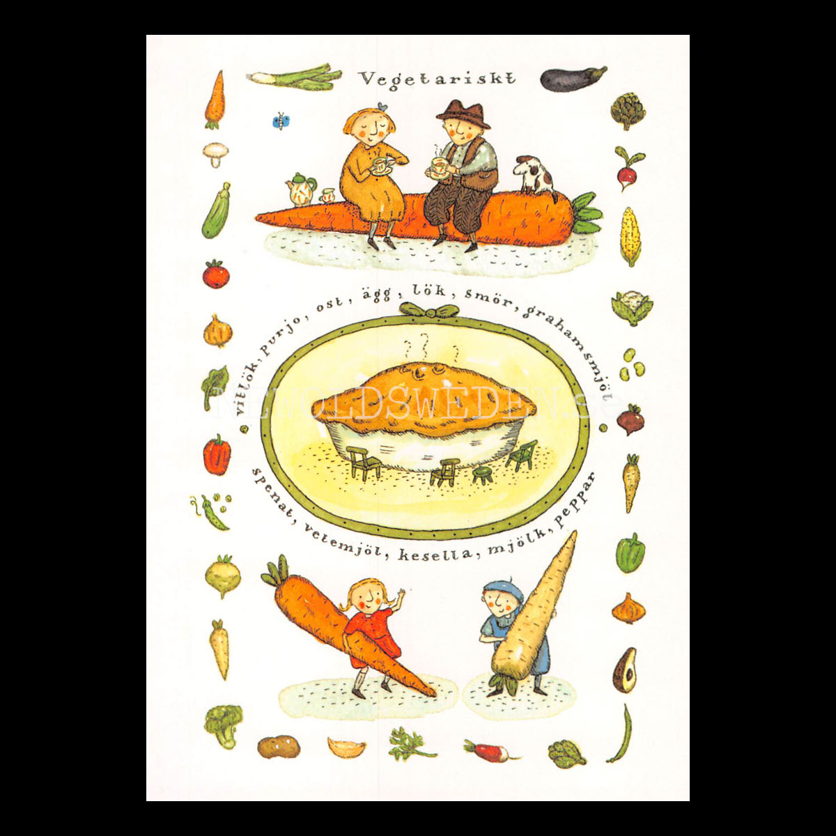 Barnfamiljens bästa mat - Vegetariskt  - Nr: 5 - Charlotte Ramel - Vykort A6 - 556