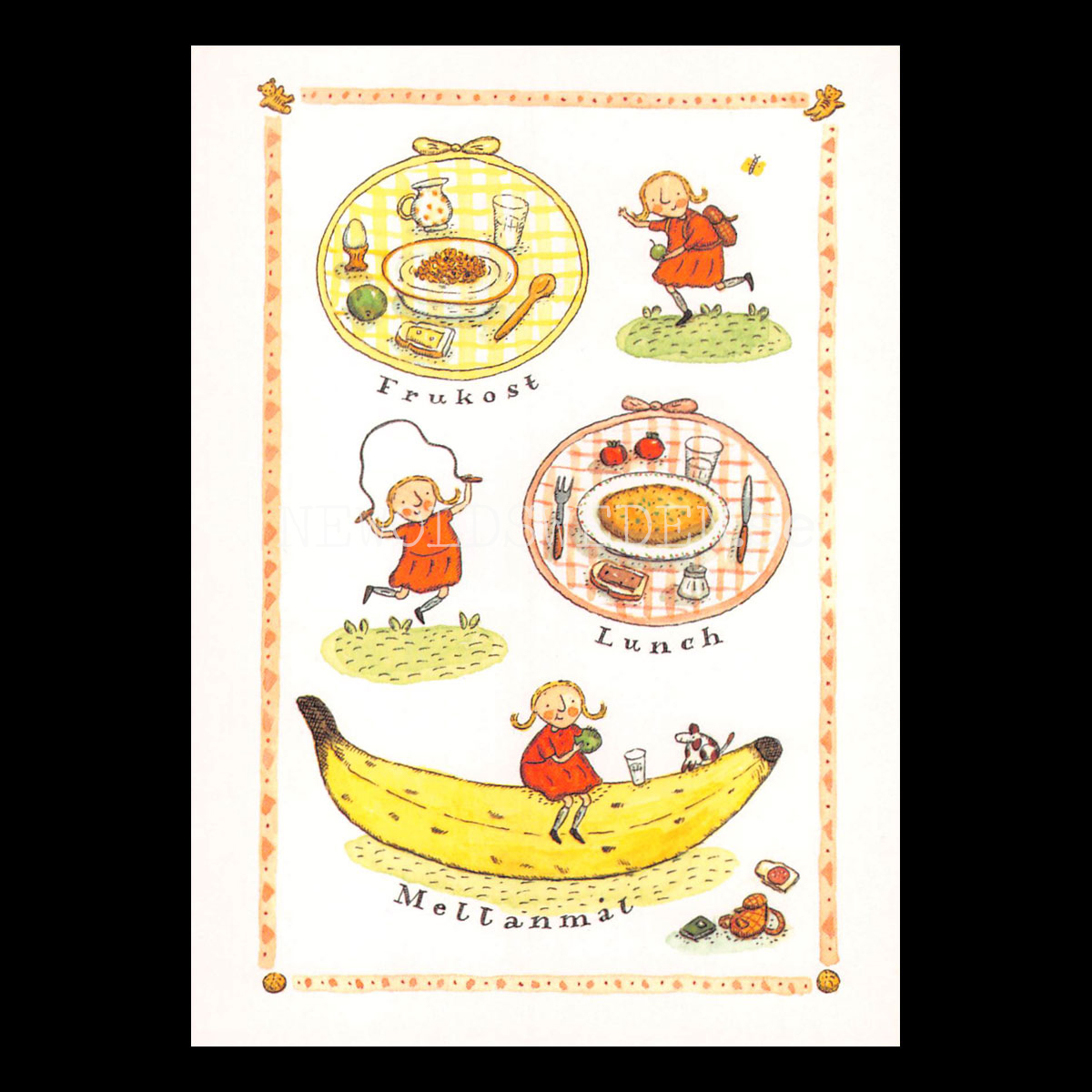 Barnfamiljens bästa mat - Frukost . . .  - Nr: 8 - Charlotte Ramel - Vykort A6 - 556