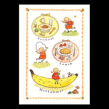 Barnfamiljens bästa mat - Frukost . . .  - Nr: 8 - Charlotte Ramel - Vykort A6 - 556