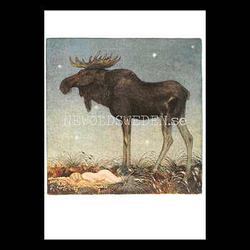 John Bauer - Älgtjuren Skutt Nr: 5 - Vykort A6 - 1851