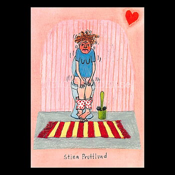 Bajsboken Stina Pruttlund - Pernilla Stalfelt - Vykort A6 - 556