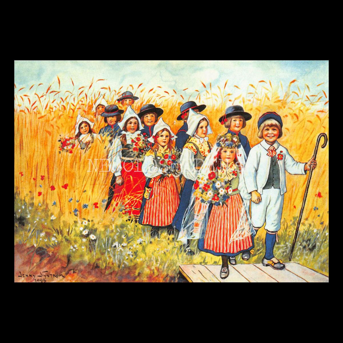Sommarbröllop 1925 - Jenny Nyström - Vykort A6 - 850