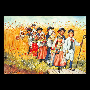 Sommarbröllop 1925 - Jenny Nyström - Vykort A6 - 850