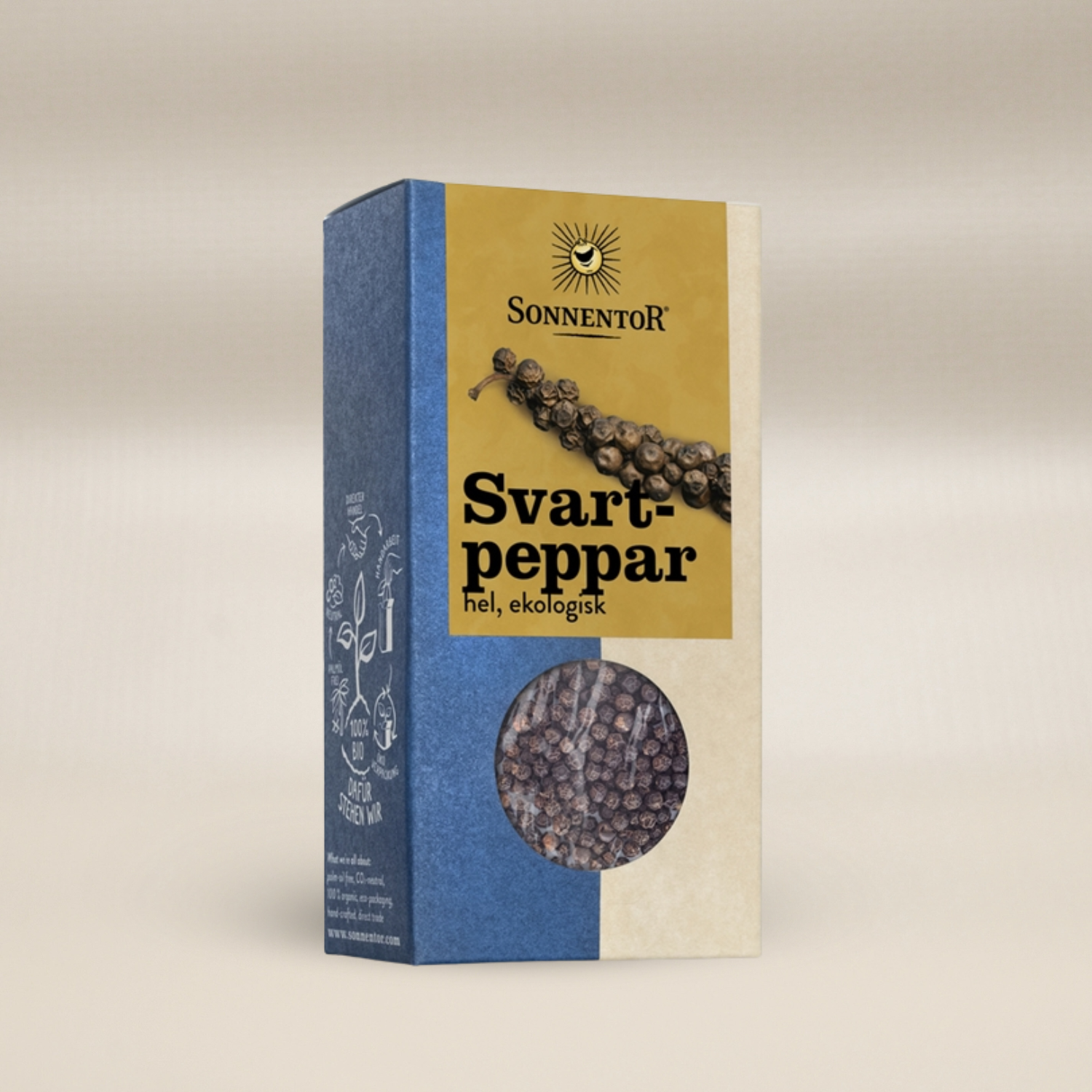 Sonnentor Svartpeppar Hel 55g