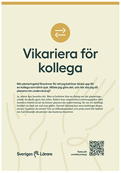 Vikariera för kollega – affisch A3
