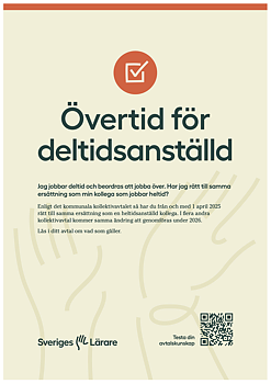 Övertid för deltidsanställd – affisch A3