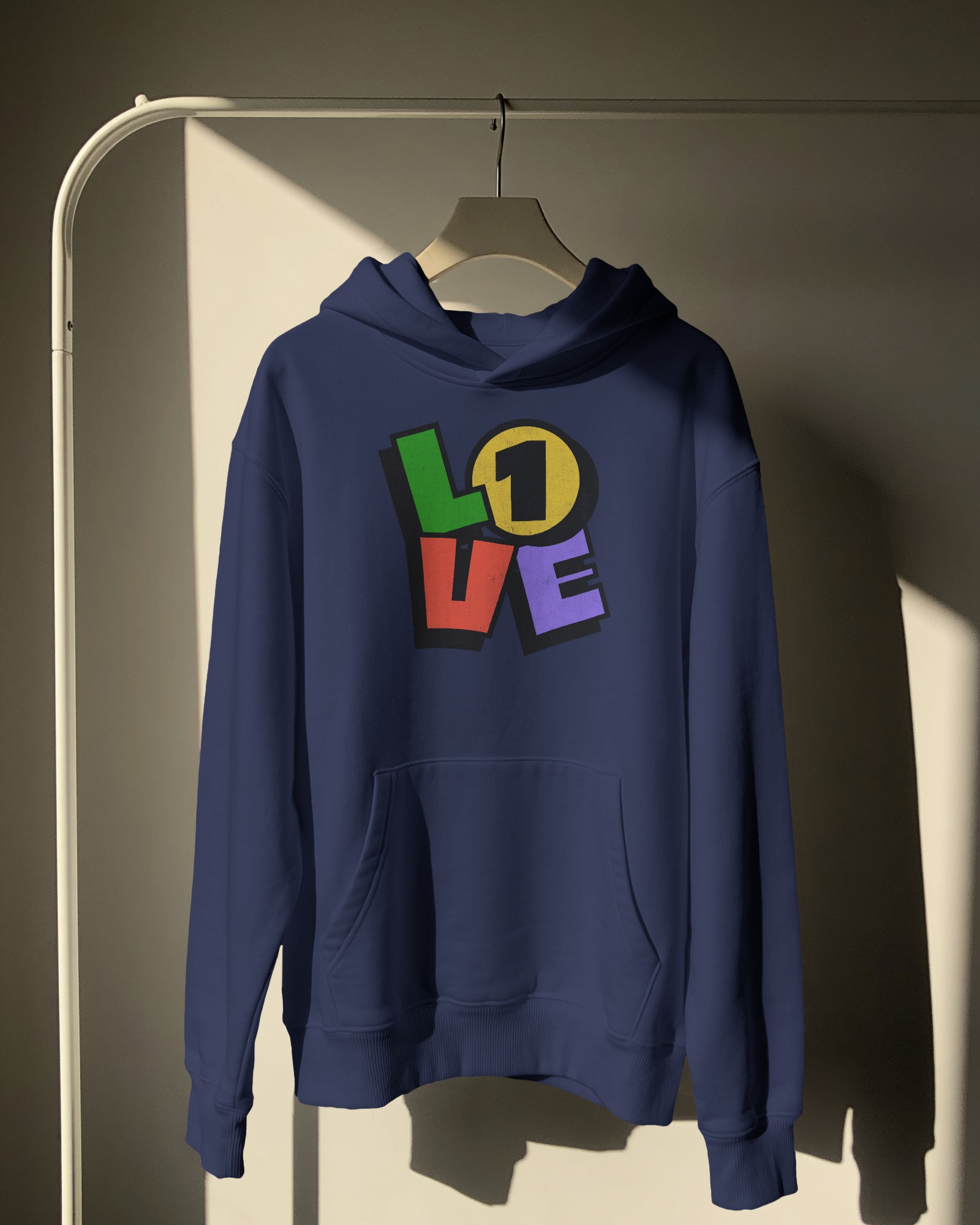 1 Love Hoodie Navy