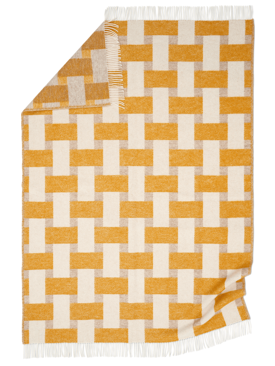 Pläd Weave Gul 130X180cm - 2