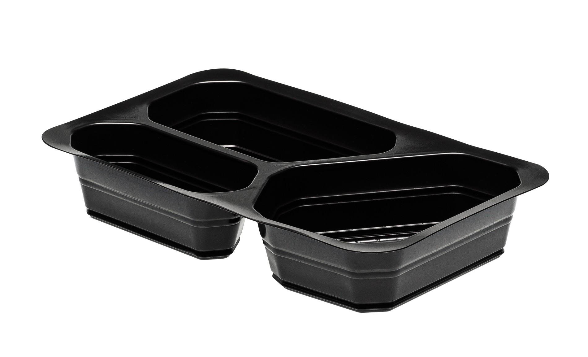 Menu 3-fack - svart 490/370/200ml  - 2