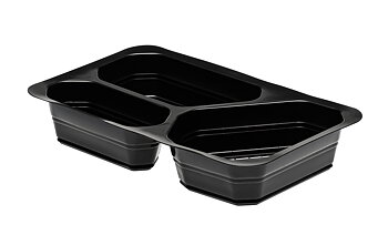 Menu 3-fack - svart 490/370/200ml 