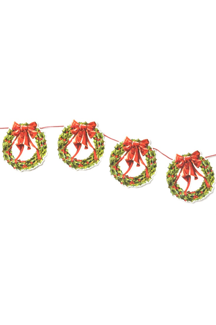 Vimpel - Flaggspel - Girlang - Julkrans Glitter - 3 meter