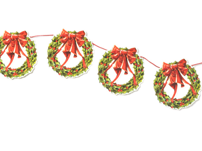 Pennant - Flag set - Garland - Christmas wreath Glitter - 3 metres - 2