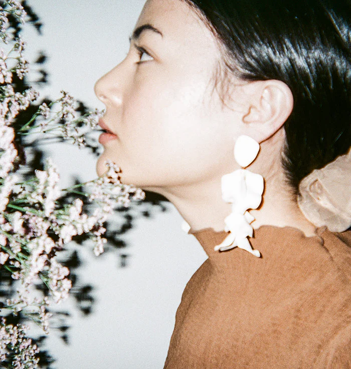 Flake earrings white - 3