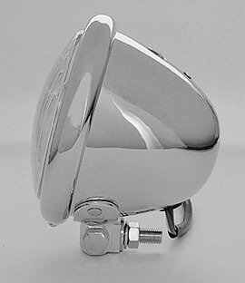 BATES LAMPA 4 1/2" DIAMETER, 12 VOLT 35/35 WATT HEL OCH HALVLJUS MED BLÅ INDIKERINGS LAMPA PÅ OVAN SIDAN