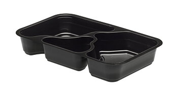 Menu 3-fack - svart 530/500/180ml
