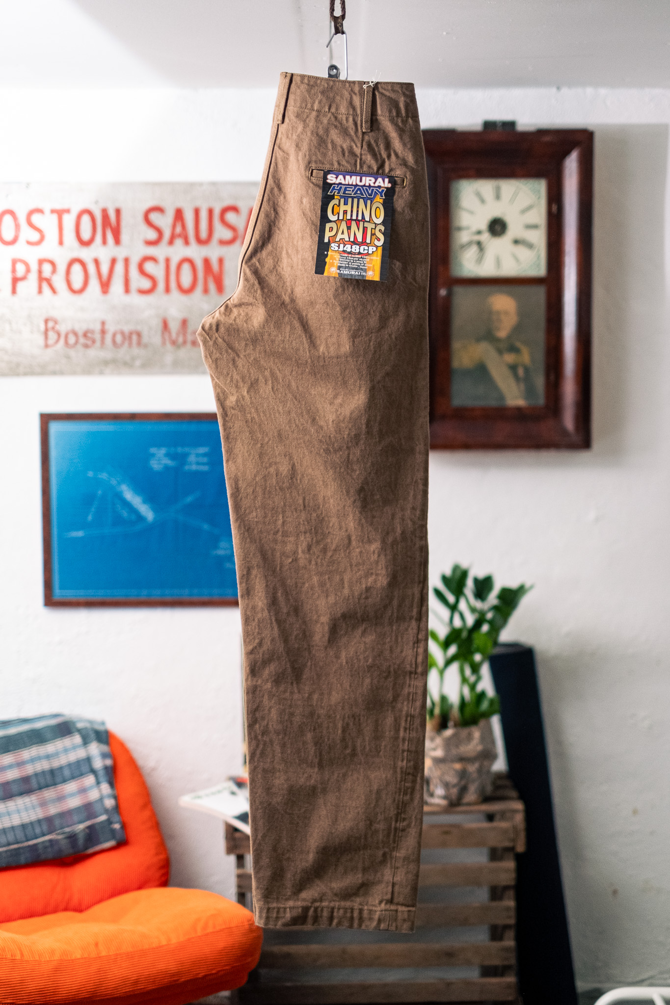 Samurai - Heavy Chino Wide Trousers Khaki