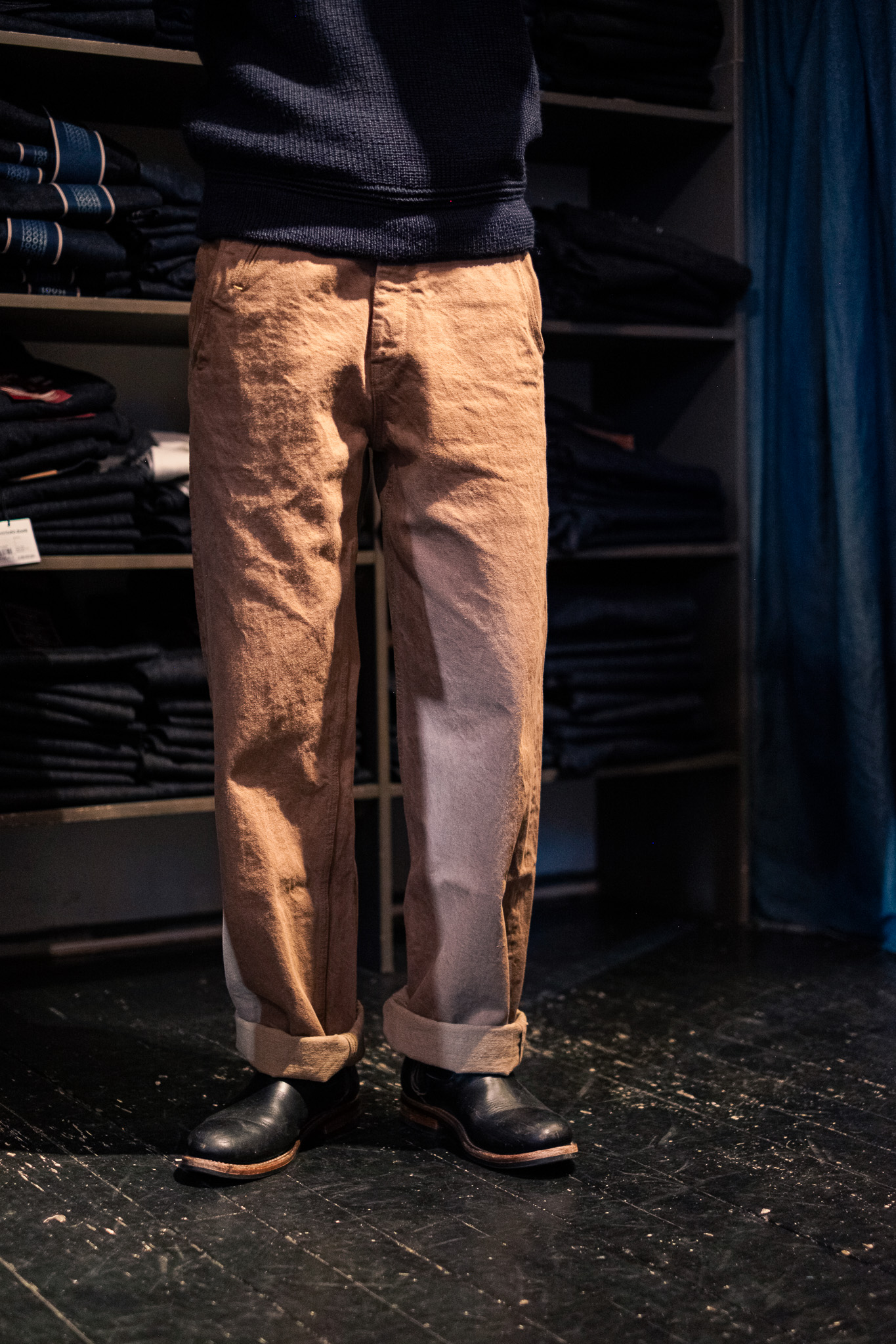 Samurai - Heavy Chino Wide Trousers Khaki - Göteborg Manufaktur
