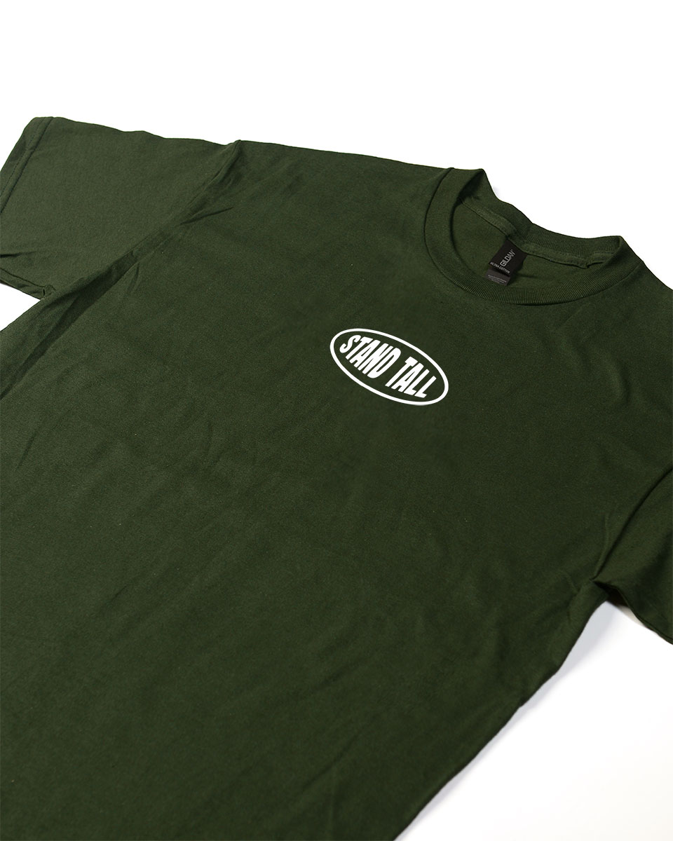 Stand Tall T-Shirt - Oval Logo Forest Green - 2