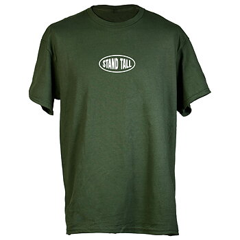 Stand Tall T-Shirt - Oval Logo Forest Green