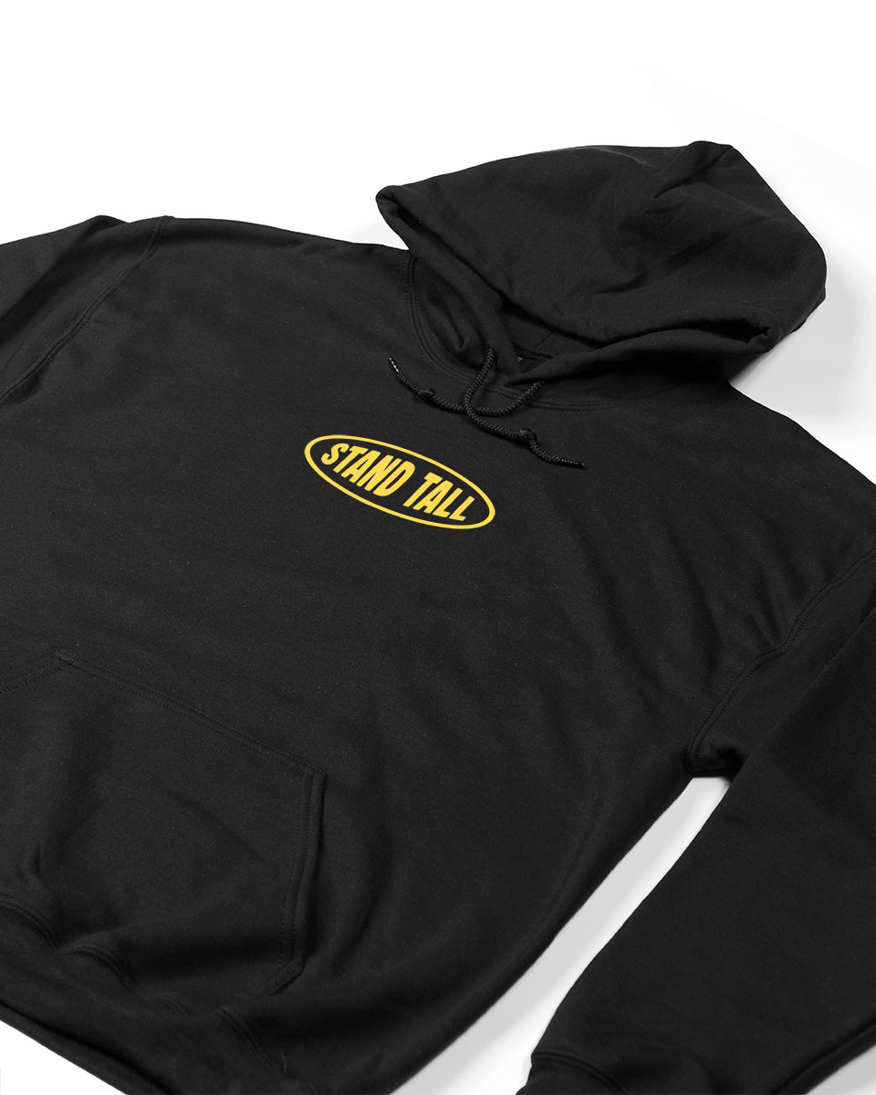 Stand Tall Hoodie - Oval Logo Yellow Black - 2