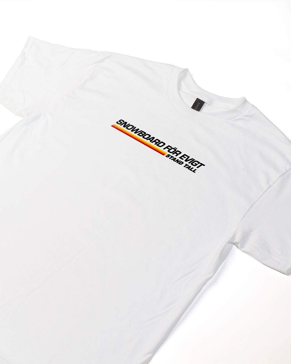 Stand Tall T-Shirt - Snowboard För Evigt Race White - 2