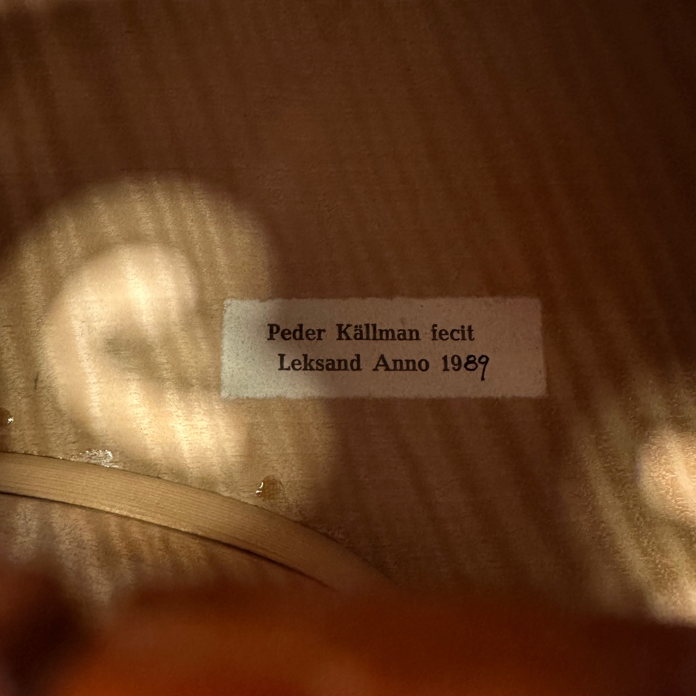 4/4 cello, Peder Källman, Leksand 1989 - 5
