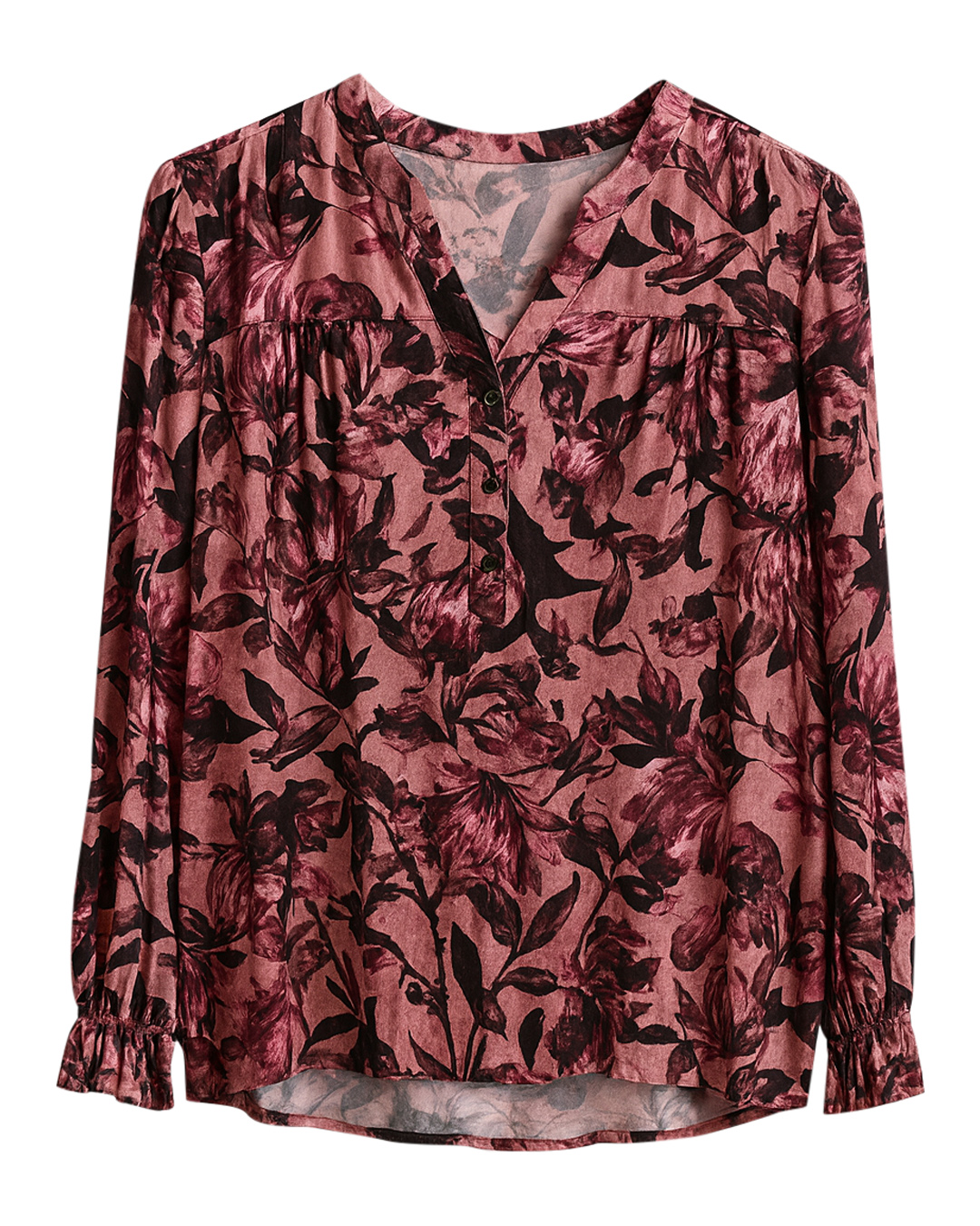 Blus Eira blommig rosa/vinröd - 6