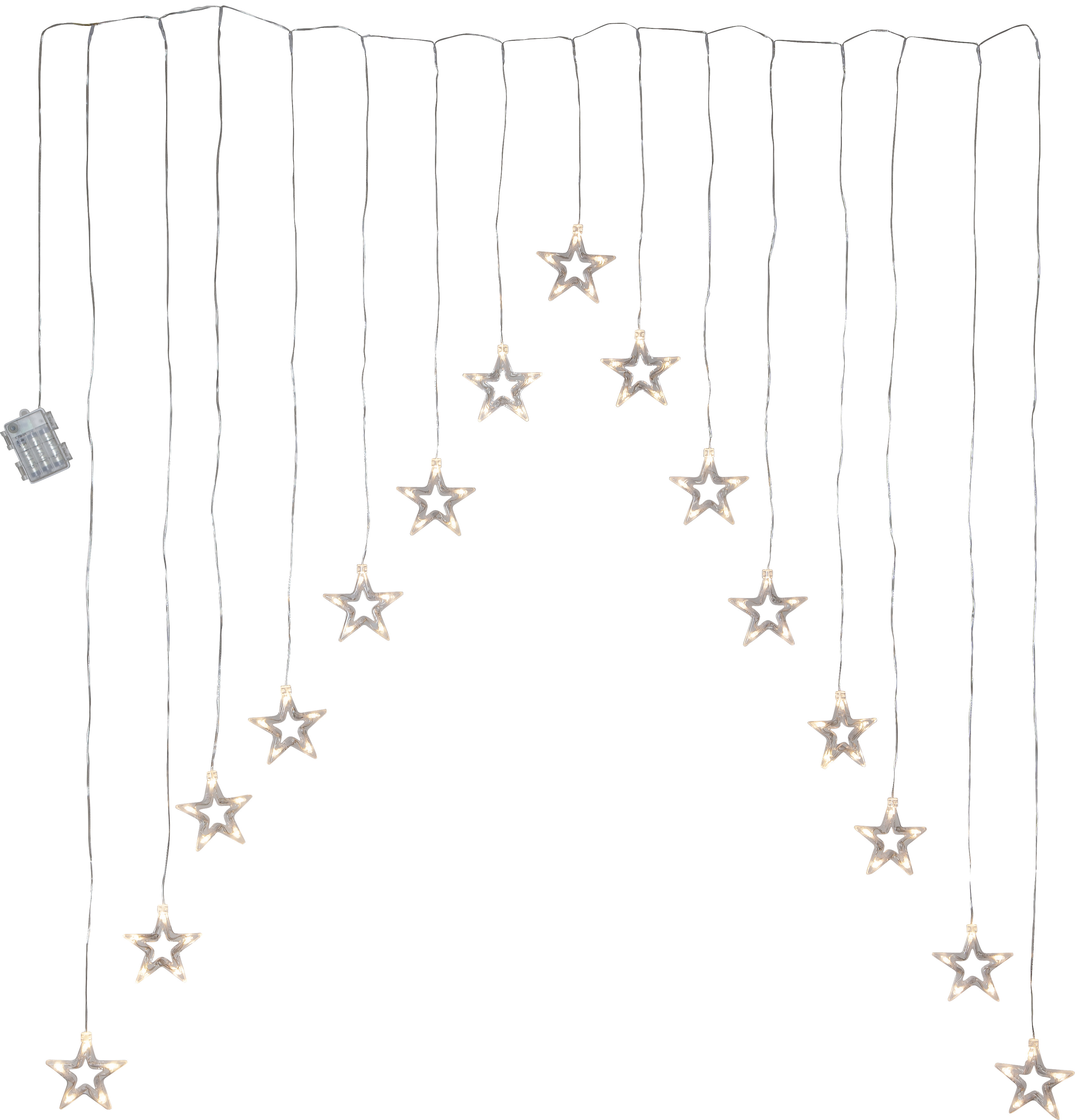 Stjärngardin 120x125 cm - Batteri/Timer - 2