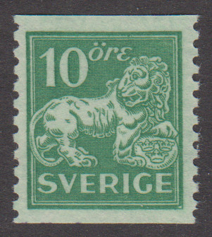F 144Abz, 10 öre Stående lejon prakt/lyx **