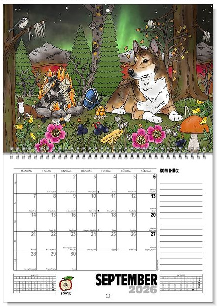 Väggkalender eplarosmotiv 2026 - 10